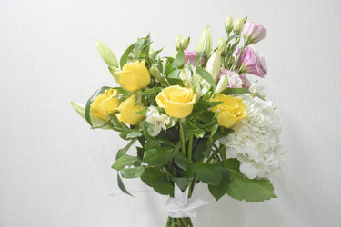 White Lily, Hydrangea & Lisianthus Bouquet